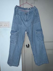 Light Wash Cargo Jeans