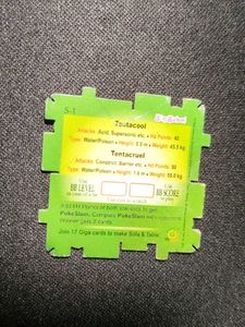 Big babol Pokemon Tentacruel giga card collectible