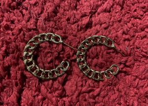 Chain Link Hoop Earrings