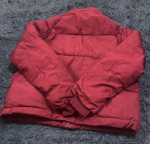 Burgundy Puffer Jacket