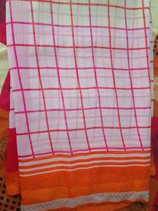 Elegant Plaid Saree