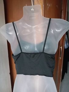 Black Dragon Print Crop Top