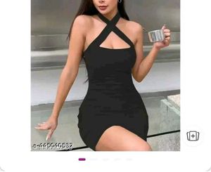 Meesho Black Bodycon Dress