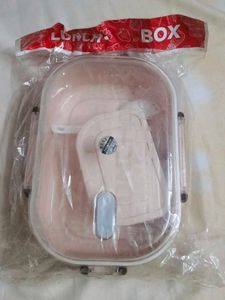 Pink Lunch Box with Cutlery