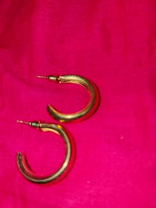 Gold Twisted Hoop Earrings