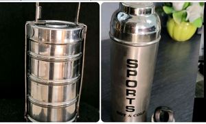 Pack 2 Quality Tiffin &amp; Water Bottle 🍶