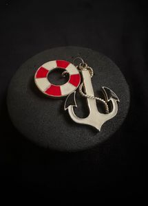 Nautical Anchor &amp; Life Ring Pendant
