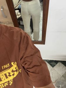 Cream Cargo Pants