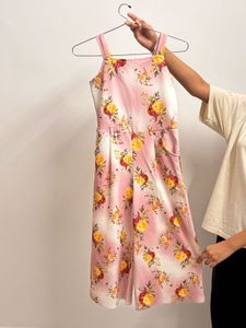 Floral Print Wide Leg Jumpsuit