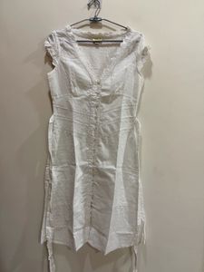 Chic White Button-Down Dress