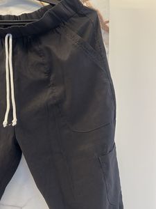 Casual Black Cropped Pants, Waist- 30