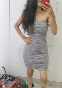 Strapless Ruched Mini Dress