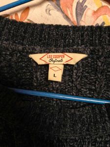 Lee Cooper Cozy Navy Knit Sweater