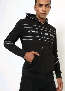Lee Cooper Men's Black Zip-Up Hoodie