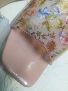 Crystal Flower Heel Nude Peach Women Footwear 👠👡