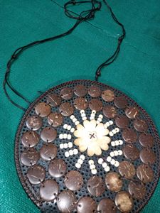 Boho Round Coconut Shell Bag