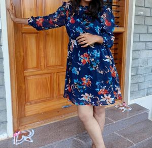 Floral Print Mini 👗 Dress