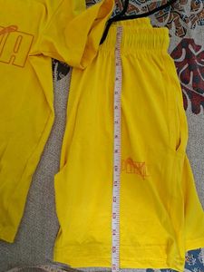 Puma Yellow T-Shirt and Shorts Set
