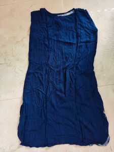 Women Navy Blue Short Kurti