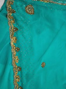 Vintage Saree with Gold Embellishments