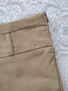 Elegant Tan Wide Leg Trousers