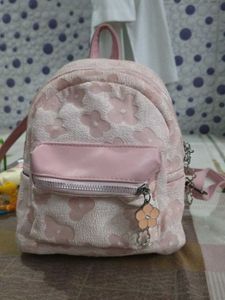 Cute Pink Floral Mini Backpack