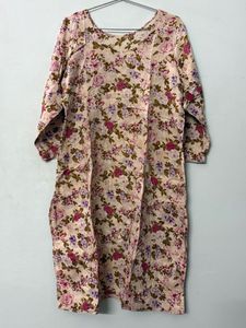 Rose printed long kurta