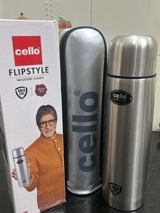 New- Cello Flipstyle Vacusteel Flask