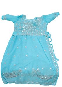 Beautiful Blue Nyra cut Kurta Set with Embellishme