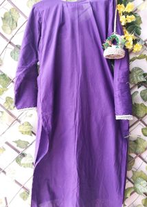 Purple Cotton Kurta