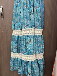 New  heavy full flare silk branded gown for M or L