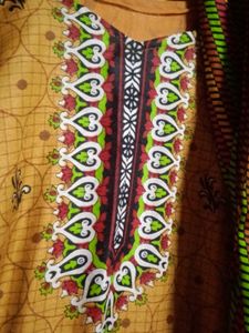 Vibrant Floral Print Kurta Set with Dupatta