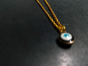 Fancy Golden Evil-eye And Butterfly Neck piece
