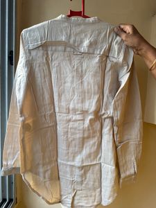 Lightweight Linen Blend Button-Up Shirt