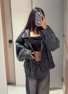 Vintage Black Leather Biker Jacket