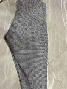 Gray Patterned Leggings gym wear