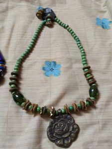 Bohemian Blue Beaded Necklace