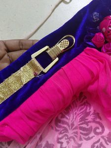 Designer Pink &amp; White Ombre Lehenga Choli