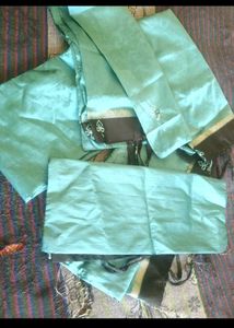Beautiful Teal pillow cover with Embellishments