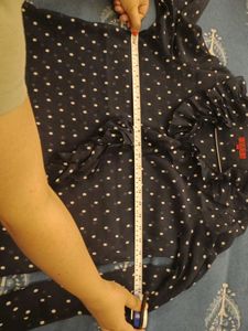 Navy Blue Polka Dot Top