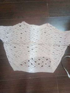 Stylish White Crochet Top