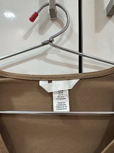 H&amp;M Brown Long Sleeve Ruched Top