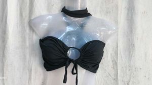 Black Halter Neck Bikini Top