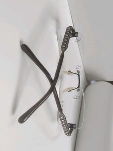 Rimless Eyeglasses with Crystal Accents