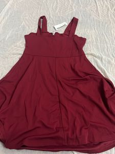 Elegant Maroon A-Line Dress