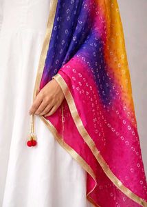 Beautiful White Coloured Frock Suit Set - 2 Piece
