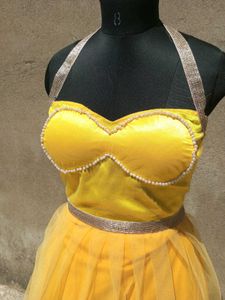 Stunning Yellow Gown with Embellishments