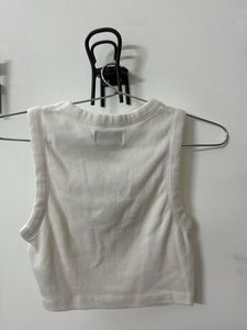 White Bunny Graphic Crop Top
