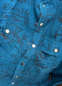 Unique Graphic Print Button-Down Shirt