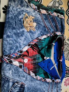 Stylish Denim jeans shirt set
